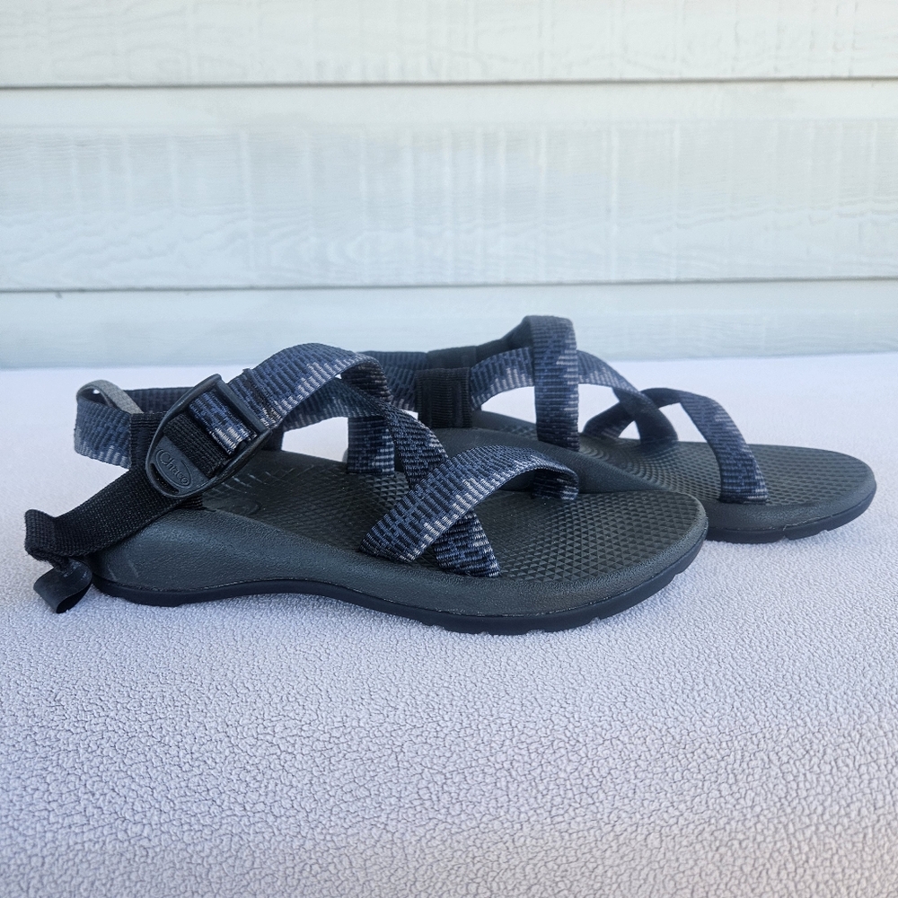 Chaco Z/1 Ecotread Hiking Outdoor Sandals Youth SZ 3 Navy Amp Adjustable Strappy